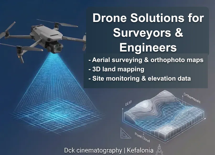 Drone mapping and topographic documentation in Kefalonia